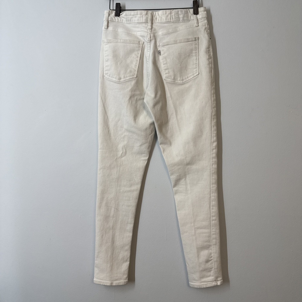Levi's 721 High Rise Skinny Jeans White Women's 10 Clean Girl Chic Downtown Edge - Picture 6 of 8